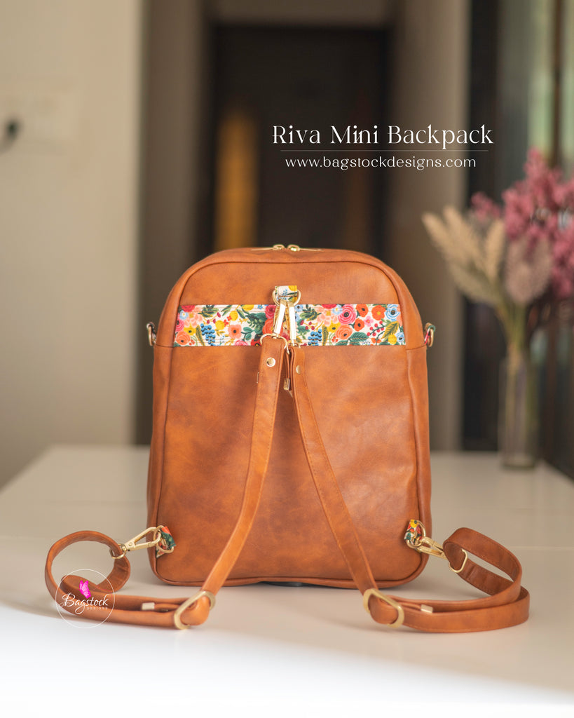 3 in 1 convertible mini backpack in Brown