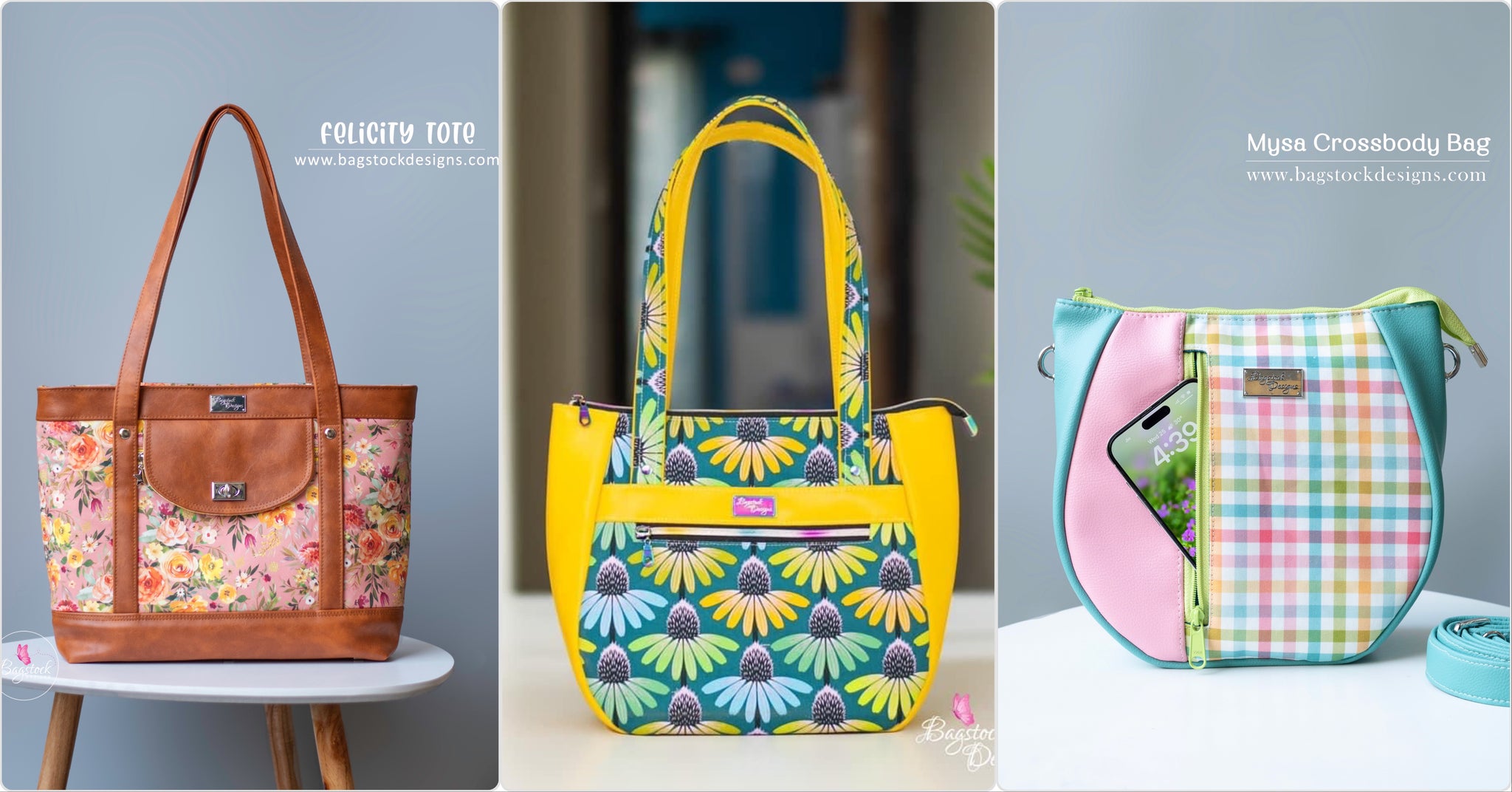 Bag sewing patterns by Bagstock Designs