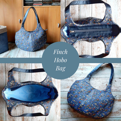 Handbag Sewing Pattern DIY Slouchy Jeans Bag Hobo Bag 